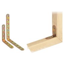 Aldeghi Luigi Spa - 25pz Piastra Angolare In Acciaio Tropicalizzato Art. 768 Mm.4,0x 50x 50