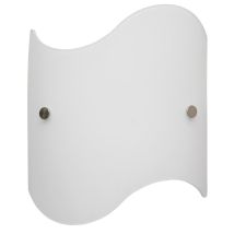 ENERGY Wandleuchte 1xE27 – verchromte Glasplatte – elegante Beleuchtungslösung – 220/240 V – 21 cm x 25 cm x 8 cm