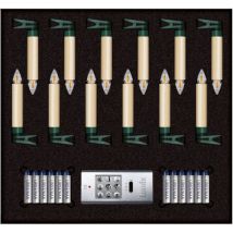 Lumix Superlight Flame Mini Elfenbein 12er Set – Tischlampen – Hochwertiges Design – Moderne Funktechnologie – Stimmungsvolle Beleuchtung