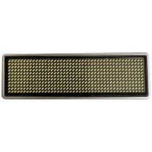 Targhetta Con Nome A Led, 11 X 44 Pixel, Programmabile Tramite Usb Farbe Rahmen: Silber Farbe Led: Weiß