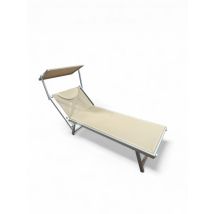 Lettino Da Mare Bejie In Alluminio Anodizzato 190x60cm Telo Da 800gr Con Parasole