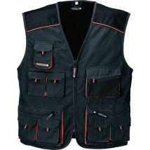 Weste Größe 52 Dunkelgrau/schwarz/orange