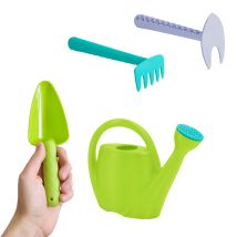 Gardenico - Kit Jardinage, Kit Outils Jardinage Enfant, 4 Outils Kit De Jardinage, Pots De Fleurs Et Outils De Jardinage Jardin Potager Enfant, À 
