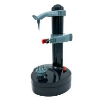 Pelamatic - Pelapatate Elettrico Sbuccia Frutta E Verdura Con 2 Lame Extra Sicurezza E Sbucciatura Automatica Versatile Per Mele E Patate, Nero, 