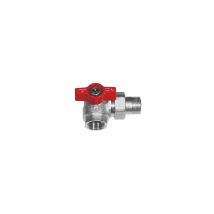 Valvola A Sfera Squadra Per Collettori Maniglia Rossa Misura: 3/4 Dx Dn 20 Pn 40