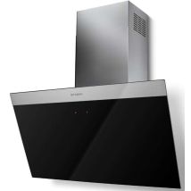 720 M3-cdes Sens.-ecl. Led-moteur Evo - L 80 Cm-daisy Plus 800-inclinée-inox Et Verre Noir - Faber
