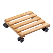 Metafranc - Wu0825340 Pflanzenroller Bambus Traglast (max.): 60 Kg 300 Mm X 300 Mm X 74 Mm Anzahl L