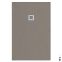 TACOSHOP – ultraflache rechteckige Duschwanne H. 2,7 cm aus Mineralharz – antibakteriell, rutschfest, Gelcoat-Beschichtung – elegantes Design
