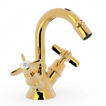 Tres - 24212201or Clasic Grifo Bimando Para Bidé Color Oro 24k - Ref: 24212201or