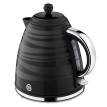Swan – 1.7 Litre Jug Kettle – Textured Design, 360-Degree Base, Automatic Cut-Out – Black
