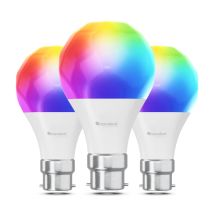 Nanoleaf Matter Essentials Pack De 3 Ampoules Led B22 Connectées Rgbw - Lampes Intelligentes, Matter Sur Thread, Bluetooth, Comp