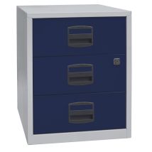 BISLEY Rollcontainer für Home Office – 52,9 cm – 41,3 cm – 40 cm – 3 Schubladen – pulverbeschichtet