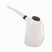 Autobest – Brocca con tappo e beccuccio versatore 5L – Plastica morbida, Bianco