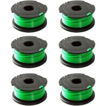 Paquete De 6 Carretes De Hilo Verde Para Desbrozadora Black & Decker Gl7033 Gl8033 Gl9035 A6482