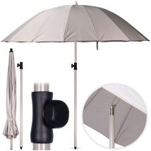 PRO BEACH Sonnenschirm – Ø 220 cm – Aluminium, Polyester – UV-Schutz UPF 50+ – Neigungsmechanismus – Garten & Terrasse