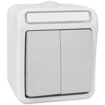 Peranova 102445 Interruttore Per Ambienti Umidi Interruttori In Serie Pera Grigio Chiaro, Grigio Scuro