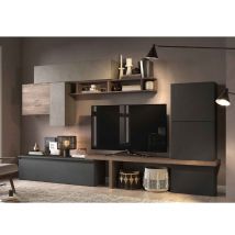 Parete Attrezzata Soggiorno L 280x202x40 Comp 46 - Infinity Argilla / Lava / Mercure