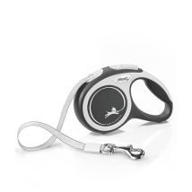 Guinzaglio Estensibile A Fettuccia Modello Flexi New Comfort Con Manico Ergonomico Regolabile Per Cani: X-small 3 Metri - Rosso