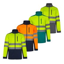 Av 306006 Zweifarbige, Warnschutz-softshelljacke - Xxl - Blau/gelb - Velilla