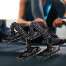 Jn.songs - 2 Pushup Bar, Soporte Para Flexiones Push Up, Bars Stand Antideslizantes Diseñado Para Evitar Dolores De Muñeca - Negro Gris