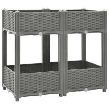 Design In - Hochbeet,blumenkasten,pflanzkasten Balkon, Terrasse, Garten 80x40x71 Cm Polypropylen Vmec429475 Bonnevie