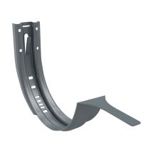 Support De Panneau Frontal Galvanisé, Support De Gouttière Pour Gouttière Demi-ronde, Montage Sans Soudure, 105mm Anthracite - Zambelli