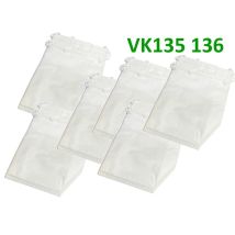 Confezione 6pz Sacchetti Aspirapolvere Folletto Vk 135/136 Adattabili In Busta