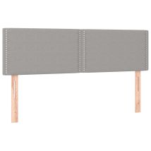 Cabecero Accesorio Para Dormir Dormitorio Mueble Led 144 X 5 X 78/88 Cm Tela Gris Claro Tdl0201402