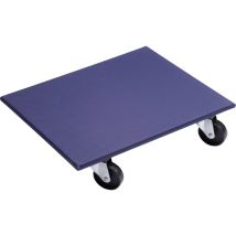 Piattaforma mobile 400kg antiscivolo – Blu – 590x490mm – 4 ruote – Meister