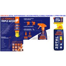 Zotal - Desengrasante Multiusos Con Pistola 2 Funciones 0.75 L