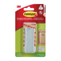 17047 - Gancio Per Appendere Quadri, In Metallo, Misura L, Portata Fino A 2,2 Kg, Con 2 Strisce Adesive - Command