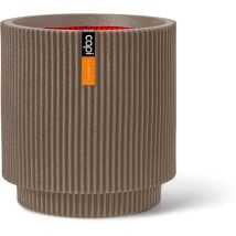 Vaso Cilindrico - Capi Europe - Groove Nl - 36 X 38 Cm - Tortora Caldo