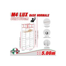 Trabattello M4 Lux Base Normale Altezza Lavoro 5 Metri