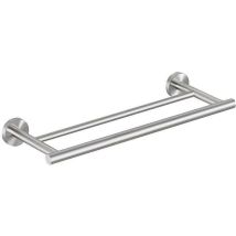 Portasciugamani A Parete Da 40 Cm, Doppio Gancio Per Asciugamani Da Bagno, Acciaio Inox Sus304 Spazzolato