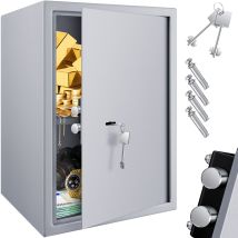 Caja Fuerte Para Muebles Con Cerradura De Paletón Doble Caja Fuerte Caja Fuerte De Suelo-pared Caja Fuerte De Pared 50x35x31cm Incl. 2 X Llaves Y 