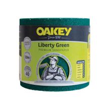 Oakey 66261116753 Liberty Green Sanding Roll 115mm X 10m Extra Coarse 40g