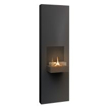 Caminetto Da Parete Ricaricabile Rock Nero Tenderflame