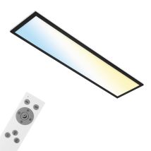 LED-Deckenpanel 28W Schwarz – Smarte Deckenleuchte mit App – Farbtemperatur 3000K-6500K – IP20 – 1000x250x66mm