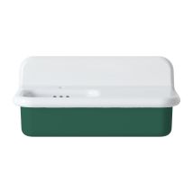 Lavabo Retro Asimétrico De Cerámica De 80 Cm - True Colors Lite - Verde Pradera