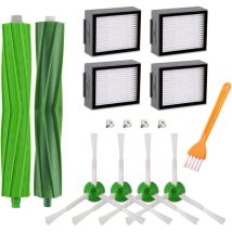 Accessori Kit di ricambio per iRobot Roomba E5 E6 E7 i7 i7+ i8 j7 j7+ i6 i6+ i3 i3+ i4 – 4 filtri, 4 spazzole laterali, 4 viti, 2 set di rulli in 