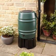 Water Butts Direct - Harcostar 168l Water Butt Barrel With Stand And Diverter