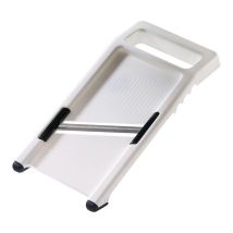 Mandolina Famos Manuale – Affettatrice Cucina in Plastica – Colore Nero e Bianco – 120mm x 38mm x 267mm