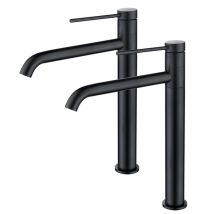 Ubeegol - 2x Wasserhahn Bad Aus Edelstahl Badarmatur Schwarz Waschbecken Armatur Mit Hohe Ausflauf Mischbatterien 360° Schwenkbar Waschtischarmatur 