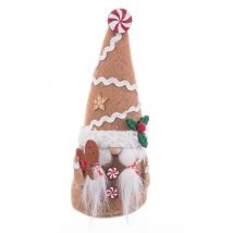 Decoración De Navidad - Bigbuy Christmas - Multicolor - Tejido - Beige - 8 X 6 X 19,5 Cm