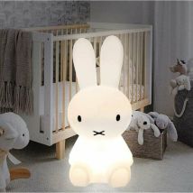 Kcvv - Luz De Noche De Conejo Para Bebé Con Función Táctil, 7 Colores, Recargable Por Usb, Programable, Luz De Noche Para Niños, Lámpara Decorativa.