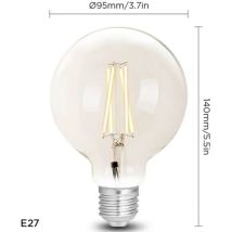 Lámpara Wiz Filament G95 Regulable 6.5 W E27
