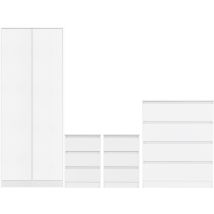 Malvern 2 Door Wardrobe Bedroom Set - White
