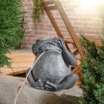 Gargouille Avec Pompe Solaire Frosch Figure De Bassin Figure De Jardin H=24cm 101666 - Esotec
