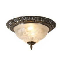 Searchlight - Plafoniera Contemporanea Derby Alluminio Ottone Vetro 1 Luce E14