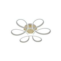 Led Deckenleuchte 130w 14300lm 3000-6500k 61cm Weiß/buche Dimmbar Bandeira Serie